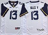 Youth West Virginia Mountaineers 13 David Sills V White Nike College Football Jersey